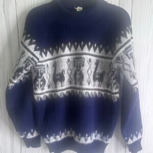 Alpaca Unisex Knit Sweater Soft Warm Unbranded Size Large  Roll Neck 100% Wool